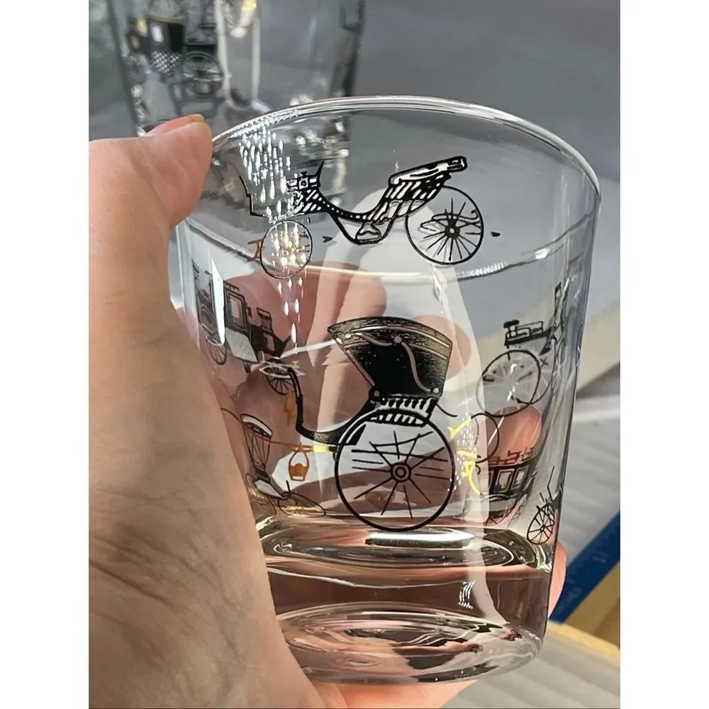 Set of VTG Libbey “ Horseless Carriage” whiskey glasses